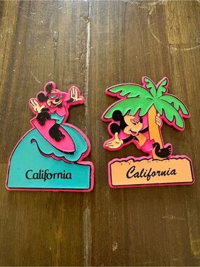 1990 The Walt Disney Magnets California Destination Souvenir Plastic Mickey